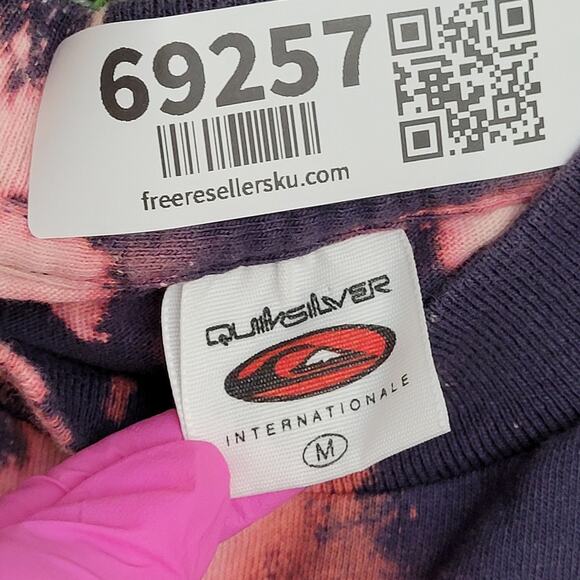 Vintage Quiksilver Cropped Shirt Women Medium 19x11 Bleached - Picture 7 of 14